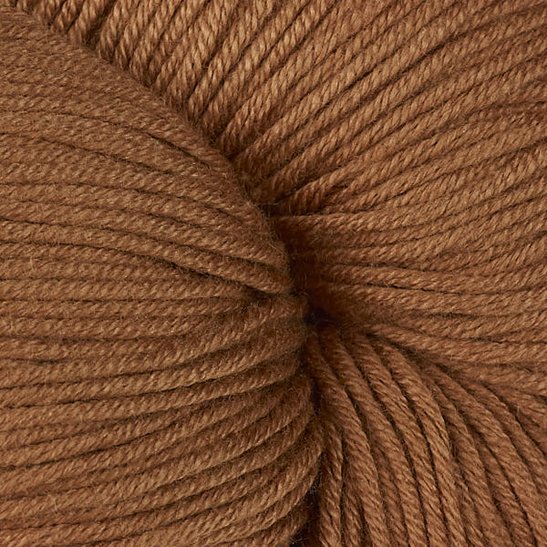 Foliage 6669, a light warm golden brown skein of Berroco's DK weight Modern Cotton.