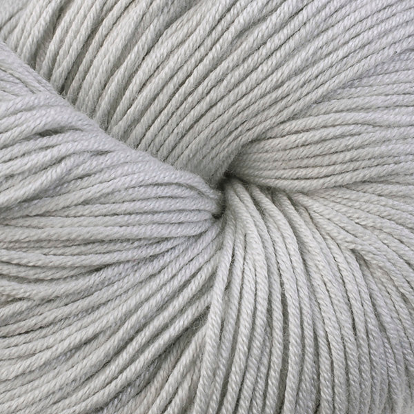 Gadwall 6608, a light grey skein of Berroco's DK weight Modern Cotton.