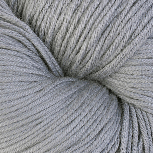 Tiverton 6623, a light warm grey skein of Berroco's DK weight Modern Cotton.