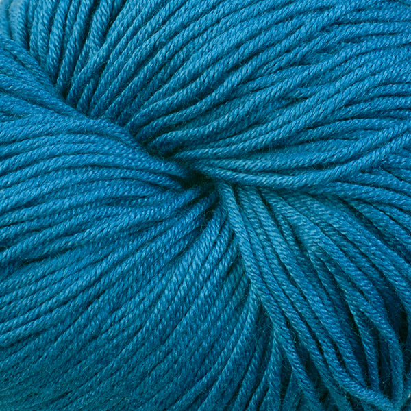 Wetherill 6665, a mallard blue skein of Berroco's DK weight Modern Cotton.