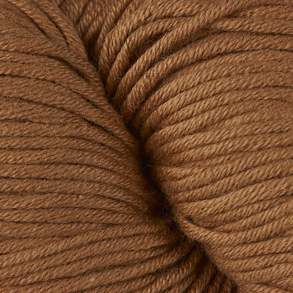 Foliage 1669, a warm golden brown skein of Berroco's worsted weight Modern Cotton.