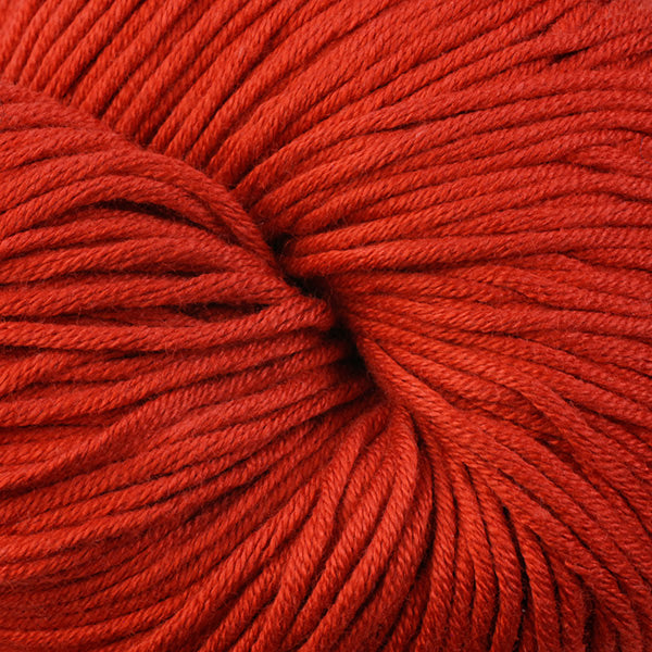 Lighthouse 1643, a heathered orange-red skein of Berroco's worsted weight Modern Cotton.