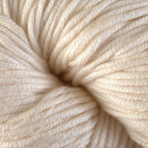 Sandy Point 1601, a light tan skein of Berroco's worsted weight Modern Cotton.