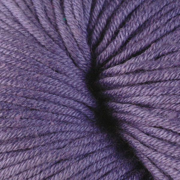 Viola 1633, a violet skein of Berroco's worsted weight Modern Cotton.