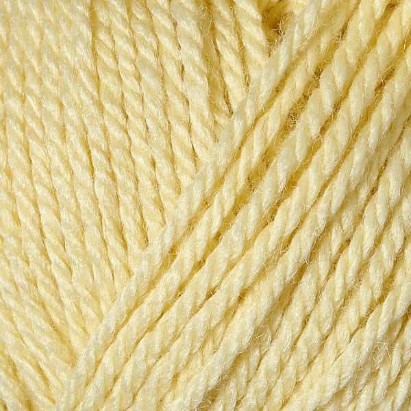 Berroco's Vintage Baby DK yarn in the color Buttercup 10011, a light yellow.