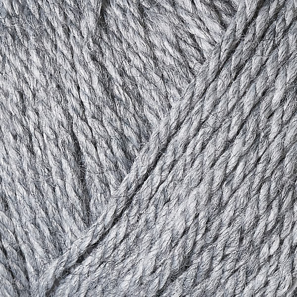 Berroco's Vintage Baby DK yarn in the color Pepper 10071, a light heathered grey.