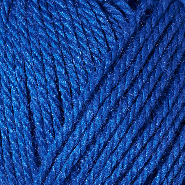 Berroco's Vintage Baby DK yarn in the color Royal Blue 10034, a true blue.