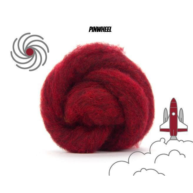 Red Corriedale Wool Roving (25g)