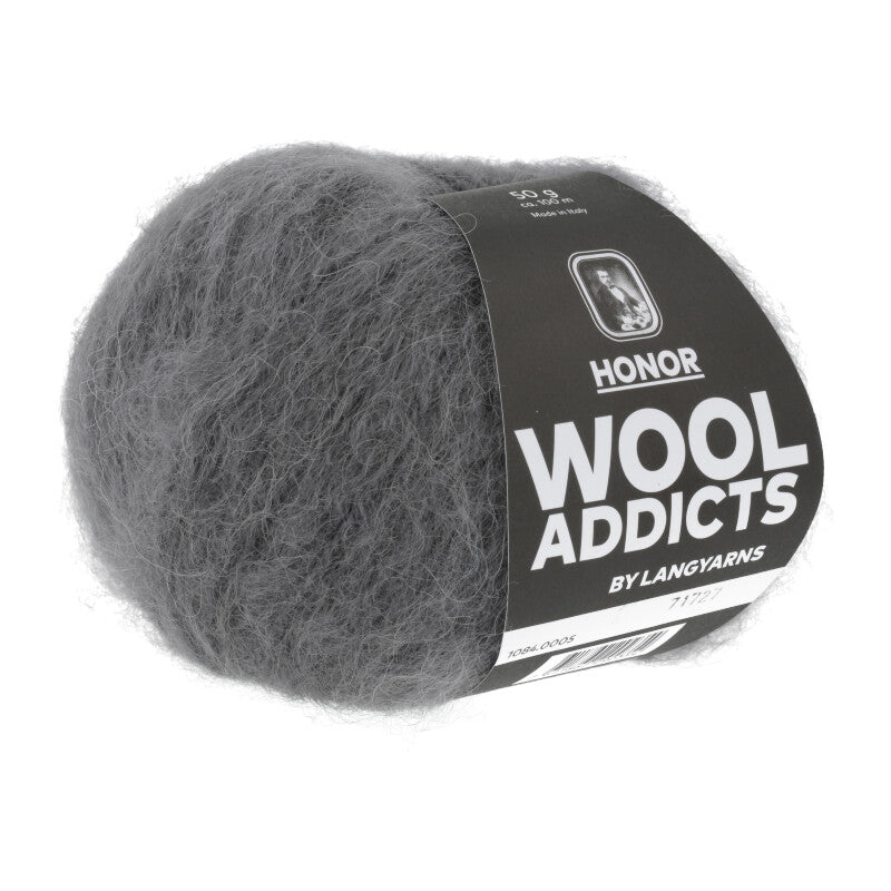 Wool Addicts Honor Worsted in the color 1084.0005, a medium grey.
