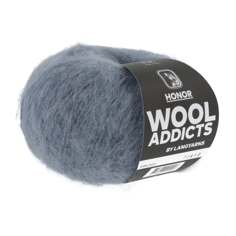 Wool Addicts Honor Worsted in the color 1084.0021, a blue grey.