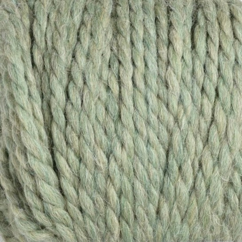 Color: Basil 0799.  A light green variant of Plymouth Baby Alpaca Grande yarn. 