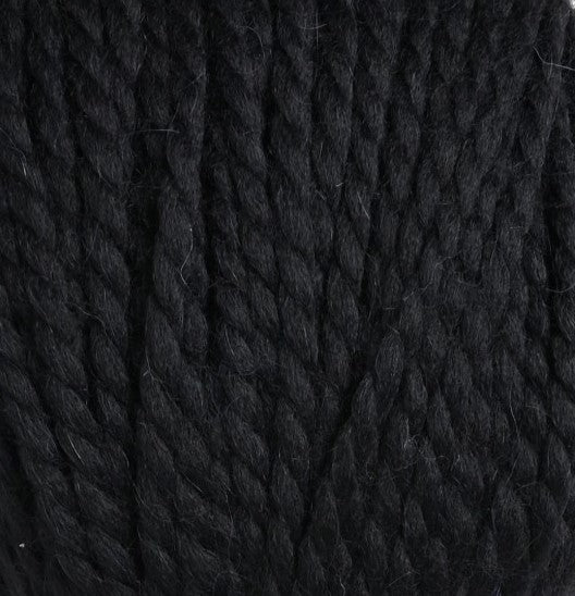 Color: Black 0500  A black variant of Plymouth Baby Alpaca Grande yarn. 