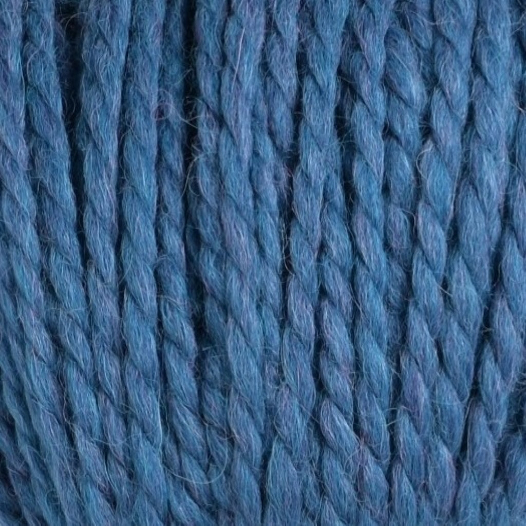 Color: Blue Heather 7706.  A medium blue heathered variant of Plymouth Baby Alpaca Grande yarn. 