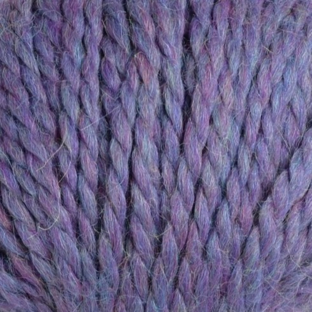 Color: Blue Mix 0835  A purple and blue heathered variant of Plymouth Baby Alpaca Grande yarn. 