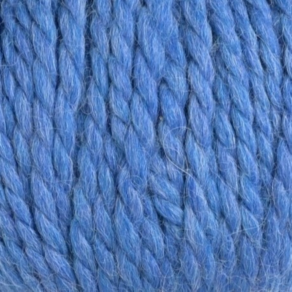 Color: Dream 0825.  A medium blue heathered variant of Plymouth Baby Alpaca Grande yarn. 