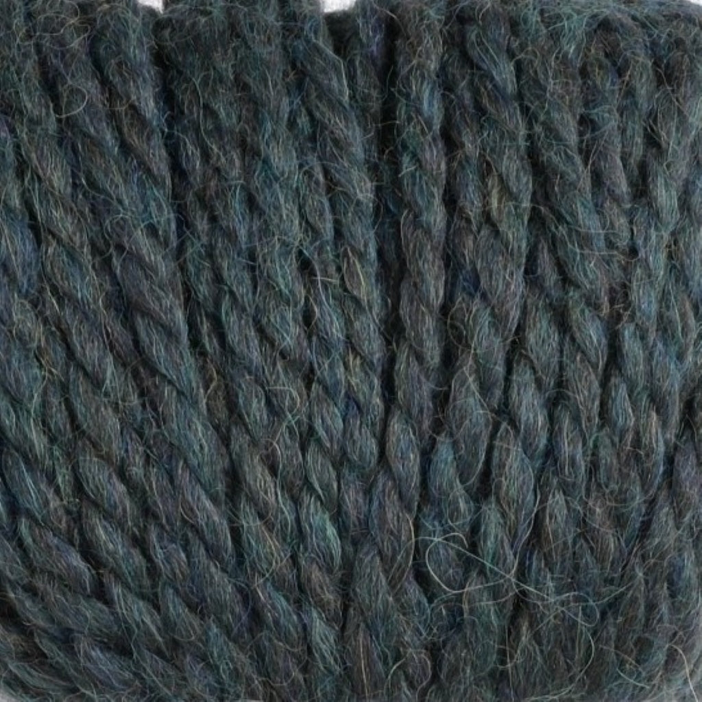 Color: Forest 0679.  A greyish green heathered variant of Plymouth Baby Alpaca Grande yarn. 