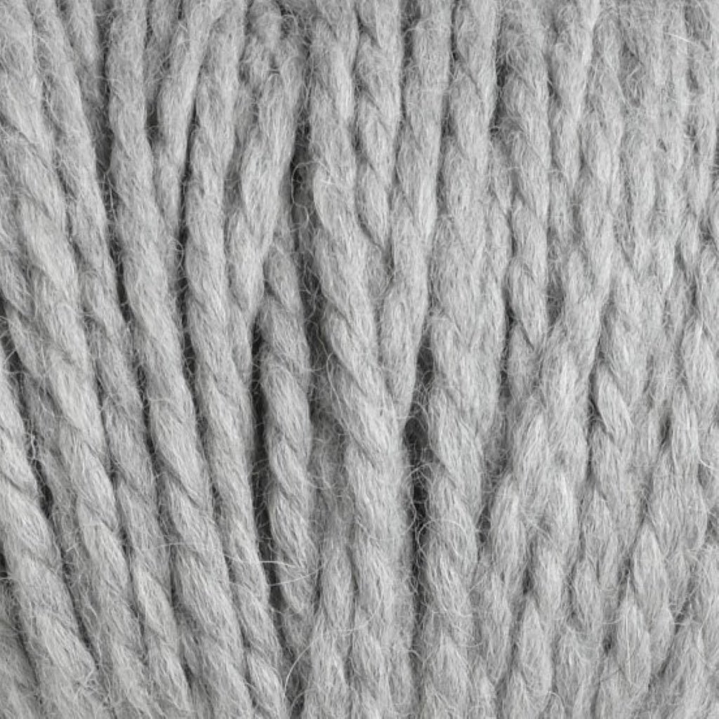Color: Light Grey 0401.  A light grey variant of Plymouth Baby Alpaca Grande yarn. 