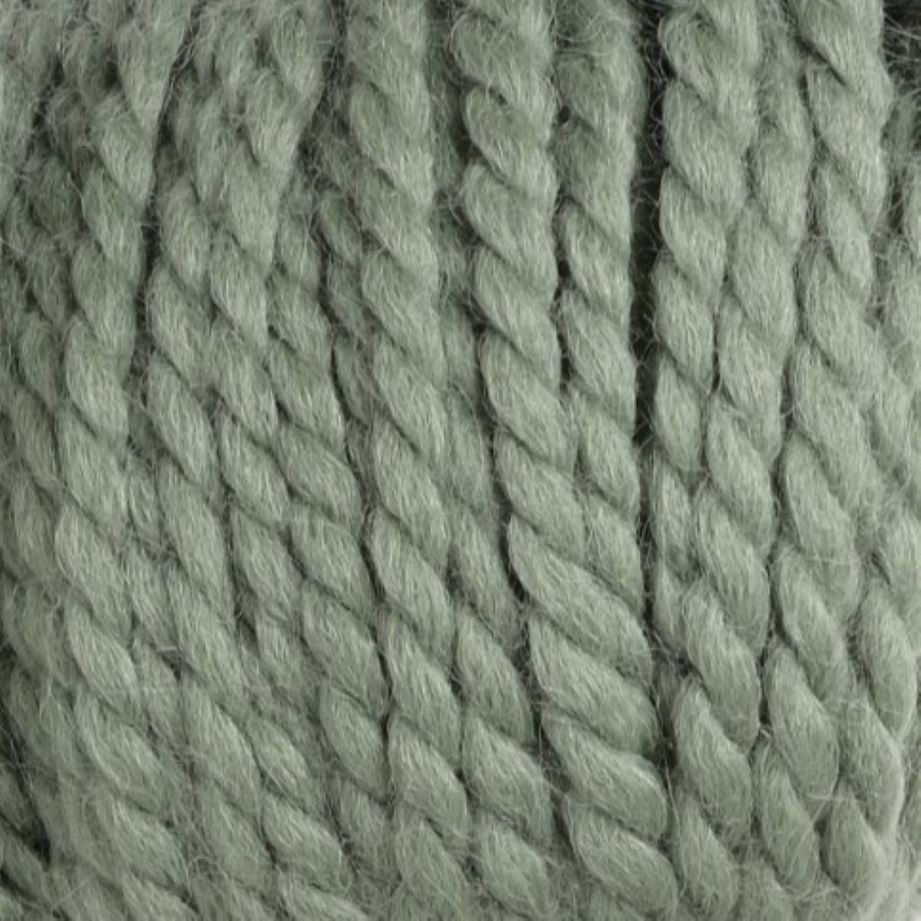 Color: Medium Sage 6842  A medium greyish green variant of Plymouth Baby Alpaca Grande yarn. 