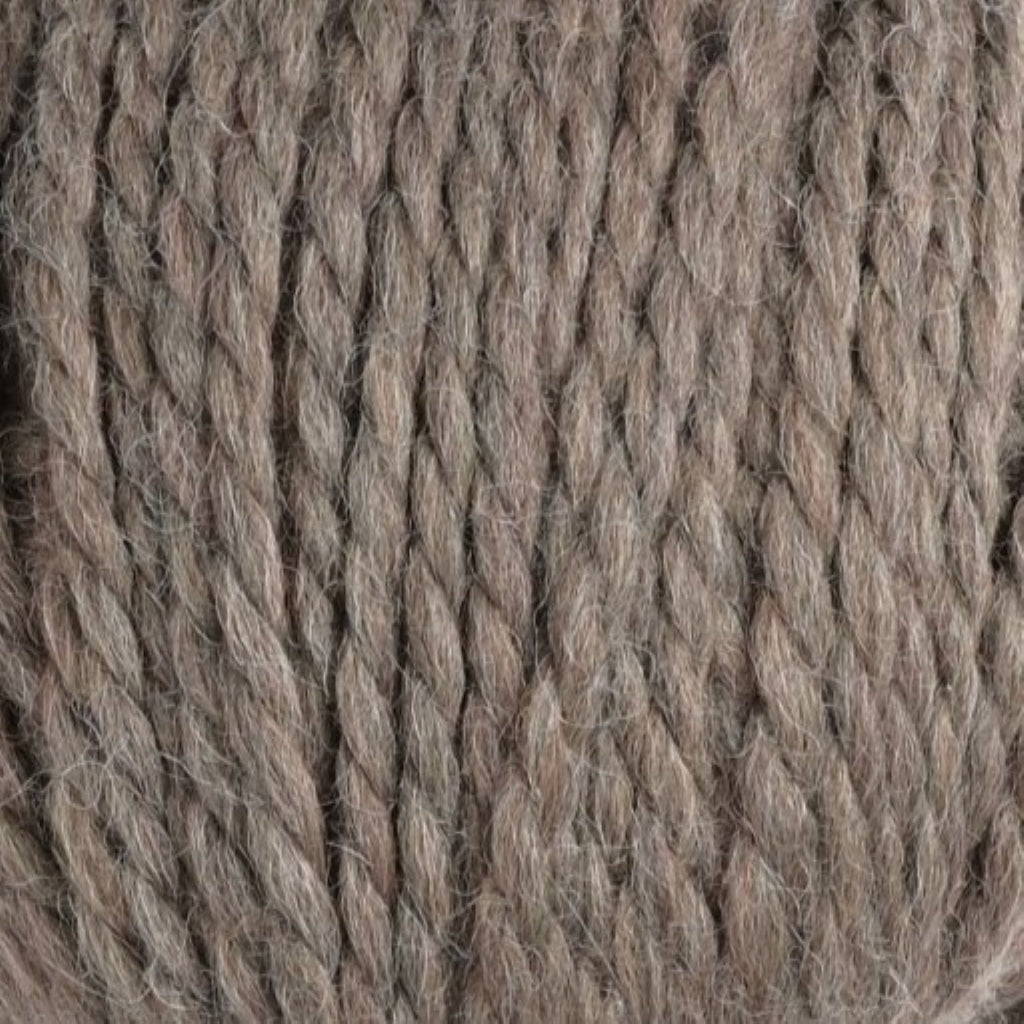 Color: Mushroom 0610.  A light brown variant of Plymouth Baby Alpaca Grande yarn. 