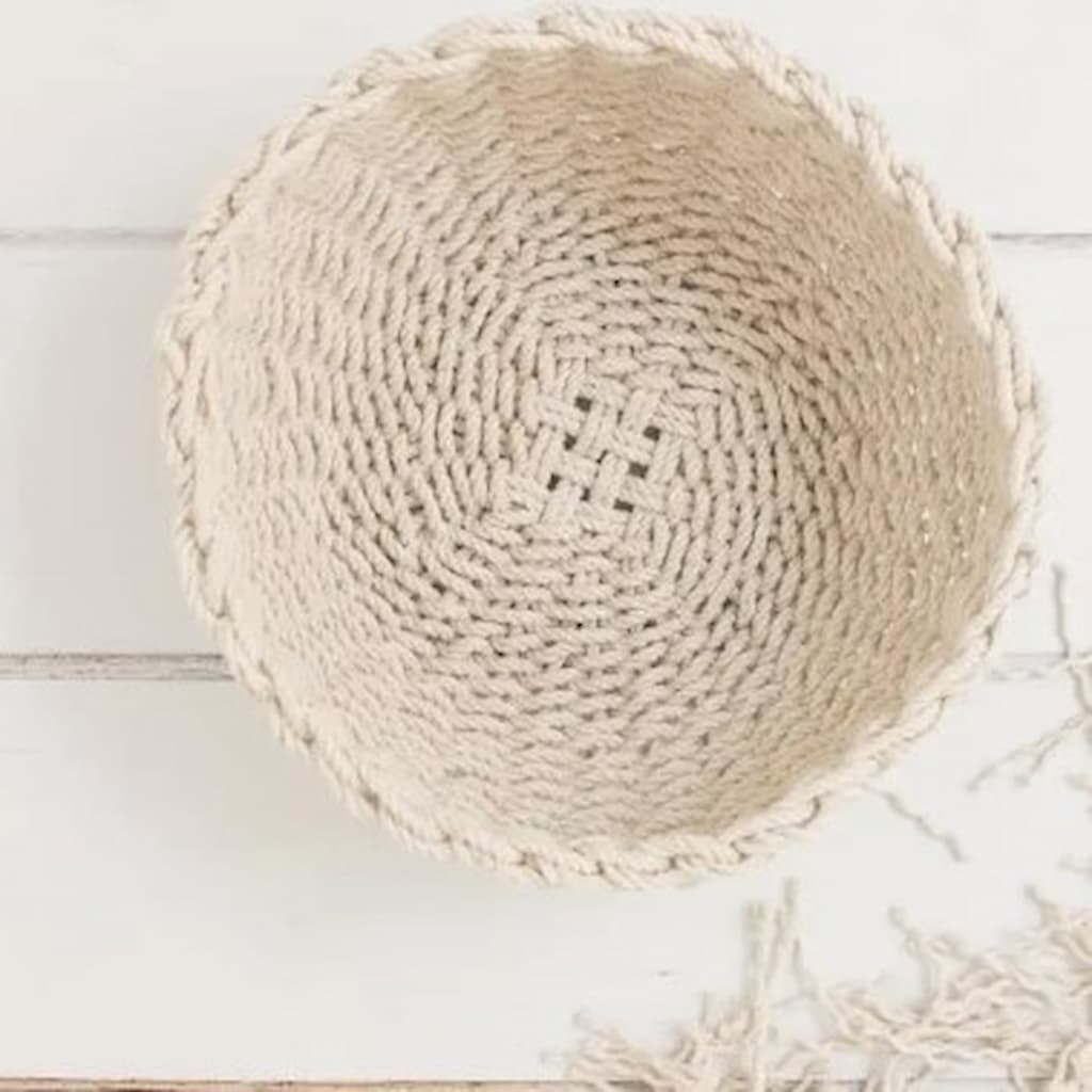 Flax and Twine Twined Woven Rope Bowl Kit