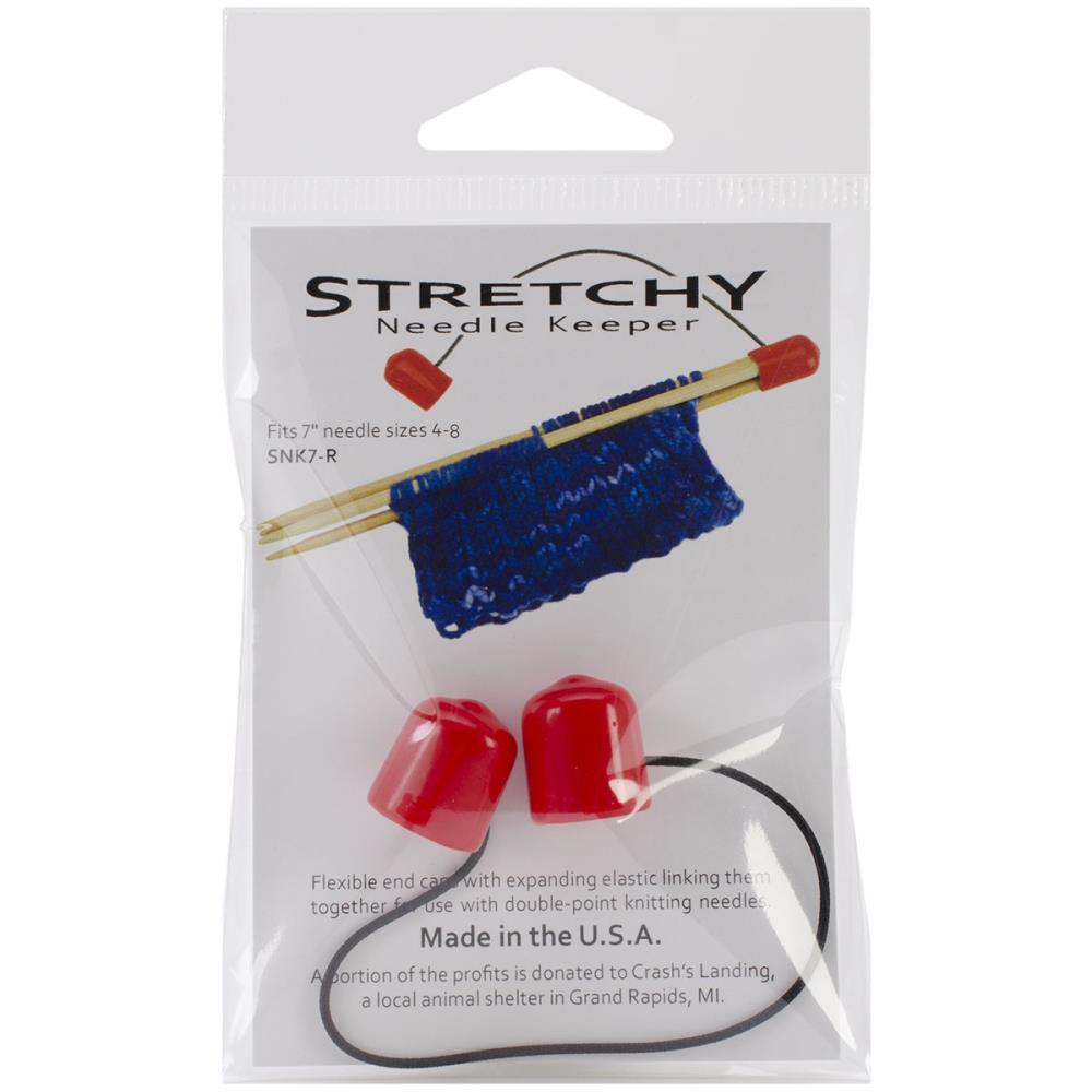 Stretchy Needle Keeper For Double Point Needles-Point Protector-Red 7" (US4-US8)-