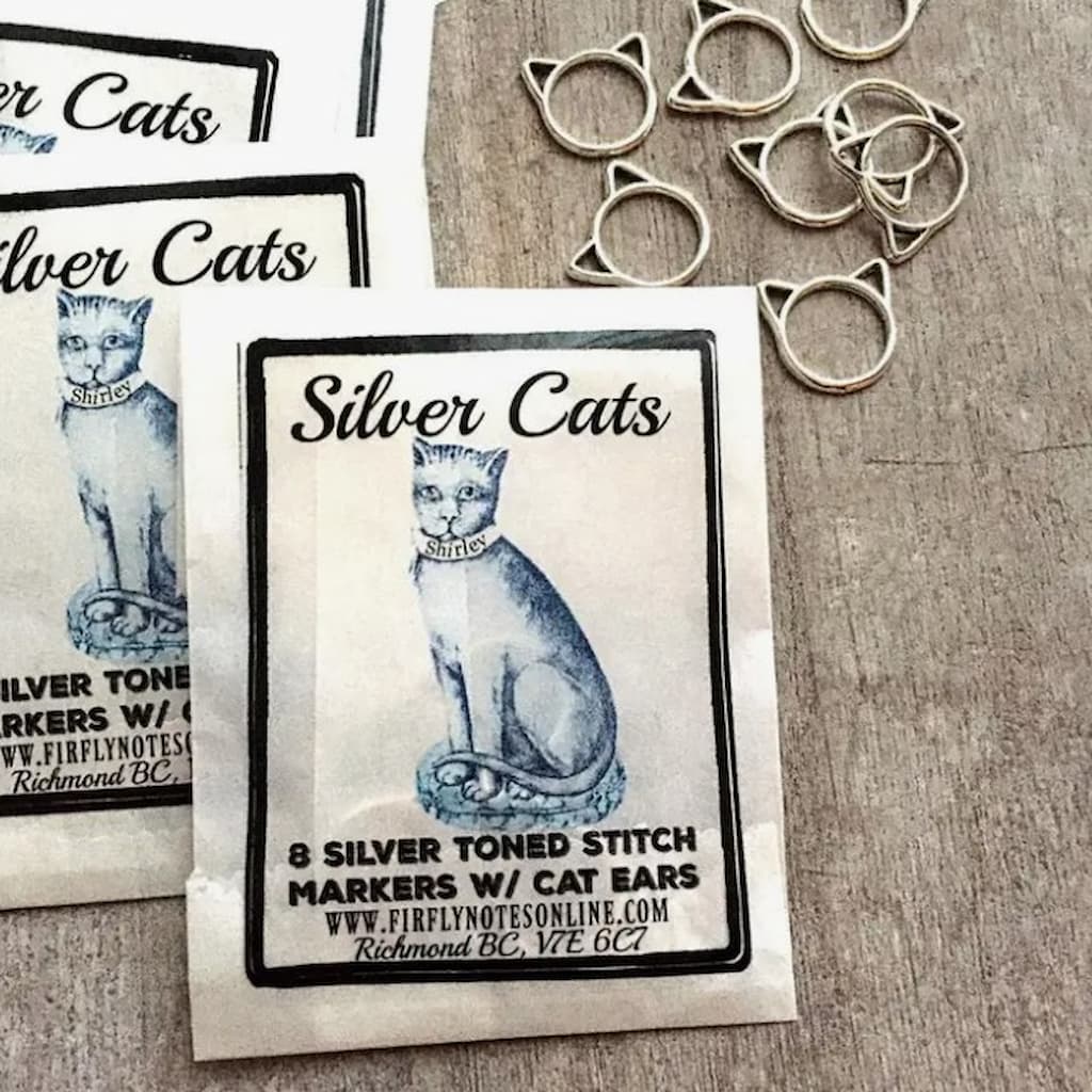 Silver Metal Stitch Markers ~ Chonky Cats ~ Set of 6 – SeattleSkyDyeworks
