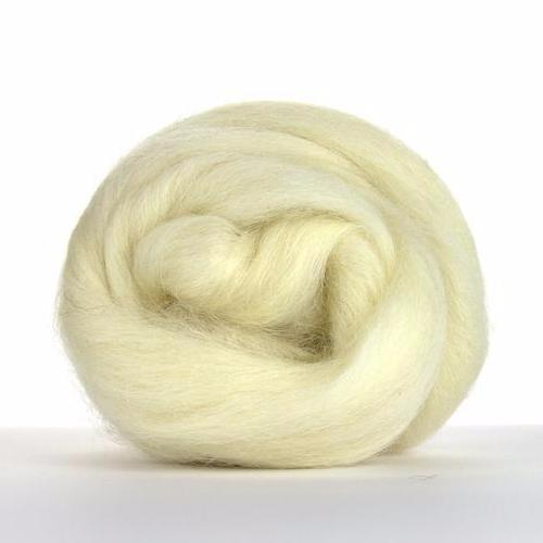 Paradise Fibers White Masham Wool-Fiber-4 oz-