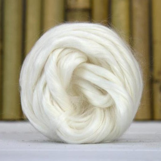 Naturally white undyed ramie fiber top