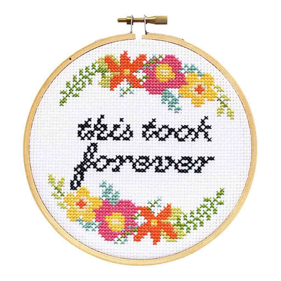 https://paradisefibers.com/cdn/shop/products/ThisTookForeverCrossStitchKit_460x@2x.jpg?v=1703112544