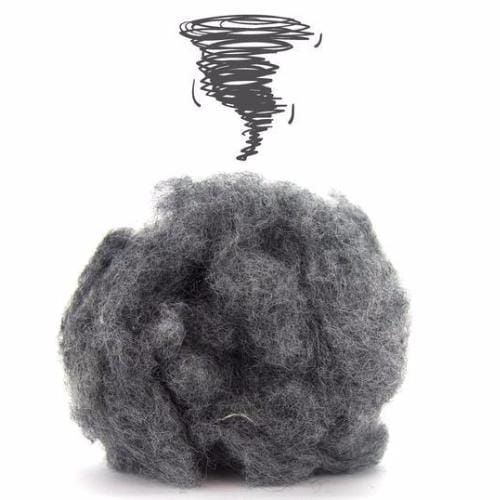 Paradise Fibers Carded Corriedale Wool Sliver - Five Days of Grey-Fiber-Tornado-4oz-