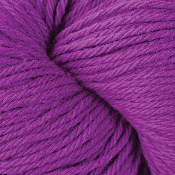 Berroco Vintage Worsted weight yarn in the color Aurora 51136, a vibrant warm purple.