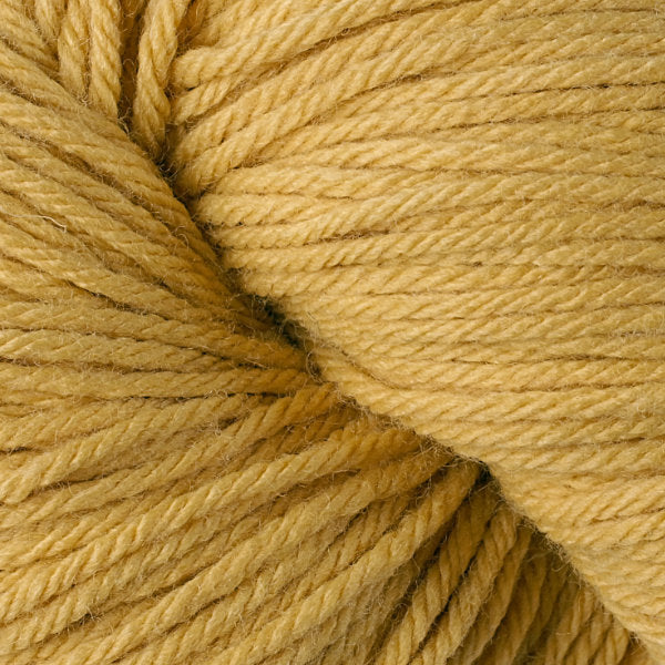Berroco Vintage Worsted weight yarn in the color Butternut 5127, a warm golden yellow.