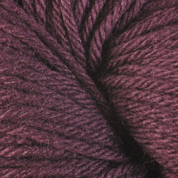 Berroco Vintage Worsted weight yarn in the color Merlot 5148, a dusty wine burgundy.