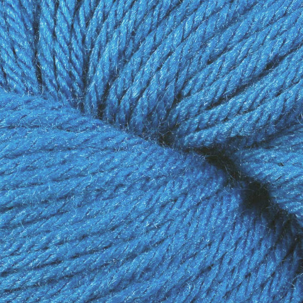 Berroco Vintage Worsted weight yarn in the color Forget-Me-Not 5149, a sky blue.