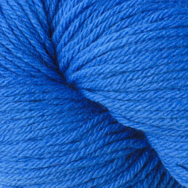 Berroco Vintage Worsted weight yarn in the color Blue Note 5153, a bright  blue.
