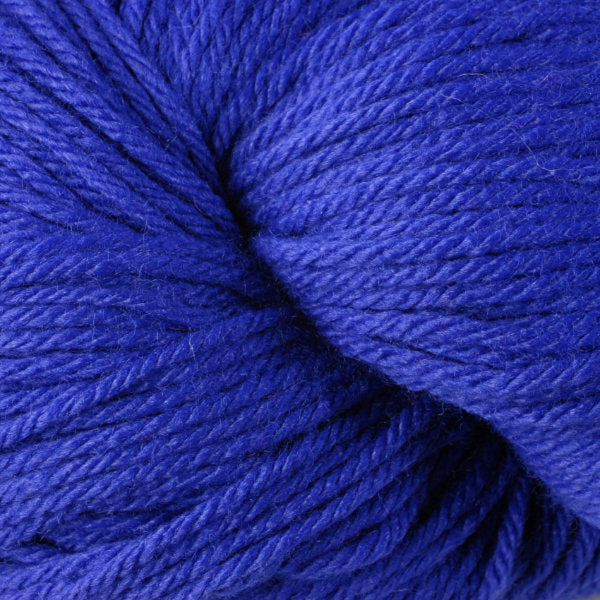 Berroco Vintage Worsted weight yarn in the color Wild Blueberry 5160, a vibrant blue.