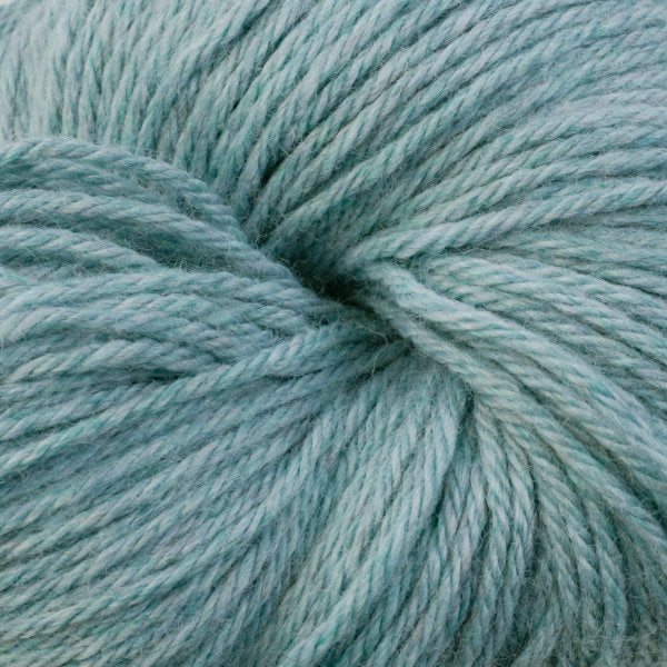 Berroco Vintage Worsted weight yarn in the color Calico 5172, a pale heathered greenish blue.