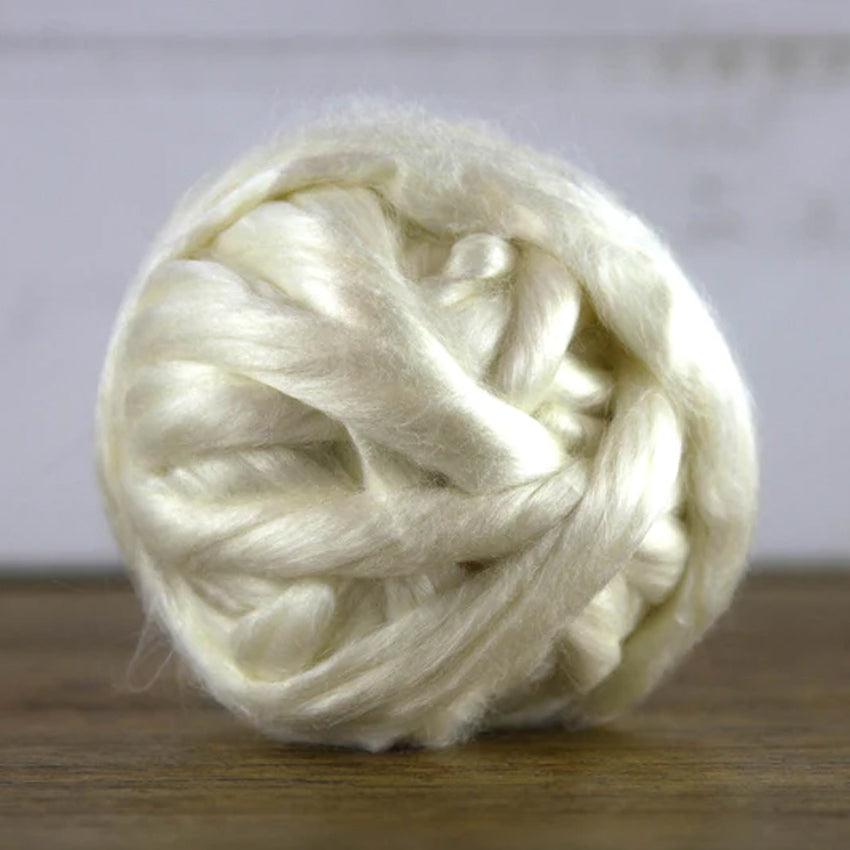 A ball of natural White Eri Silk.