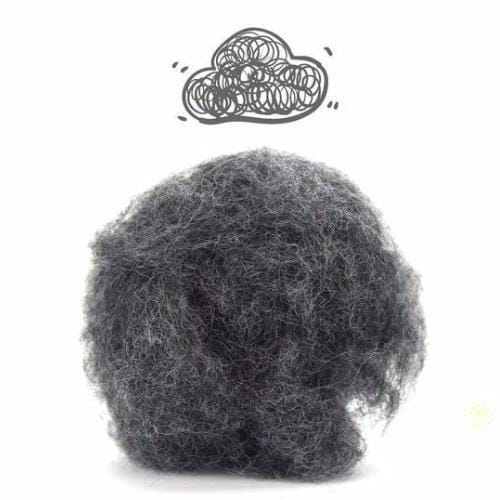 Paradise Fibers Carded Corriedale Wool Sliver - Five Days of Grey-Fiber-Windstorm-4oz-