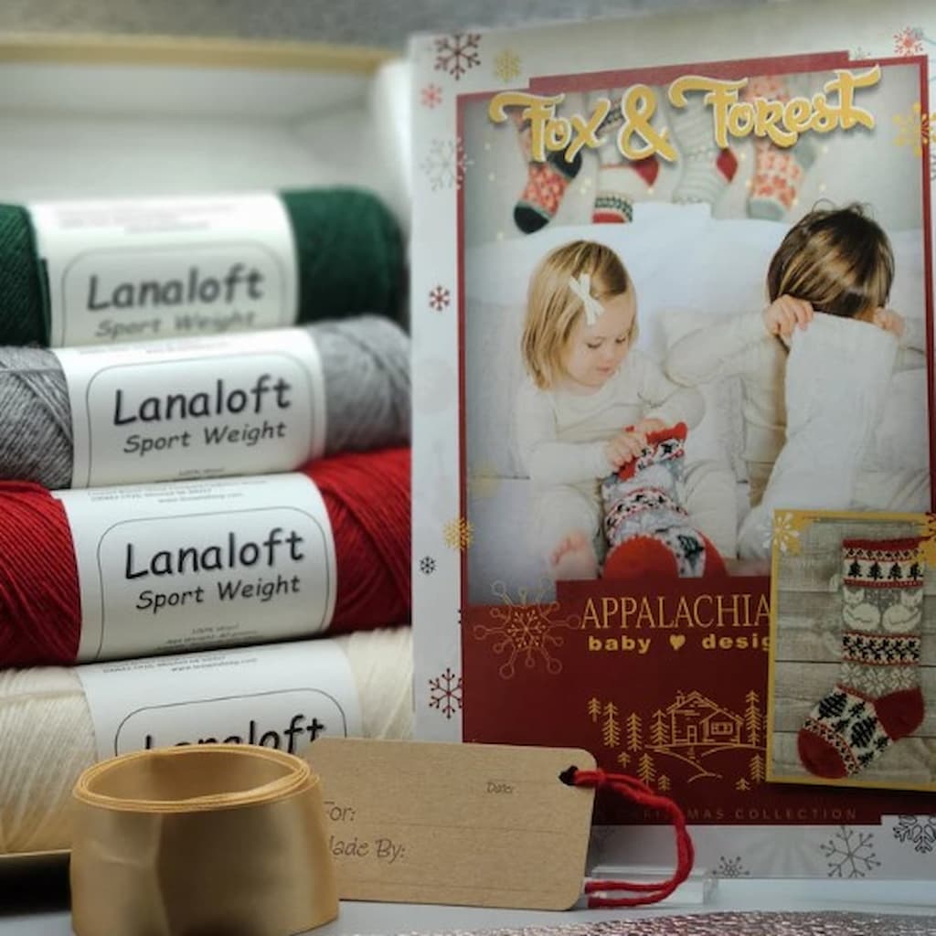 Appalachian Baby Fox & Forest Christmas Stocking Kit - Paradise Fibers