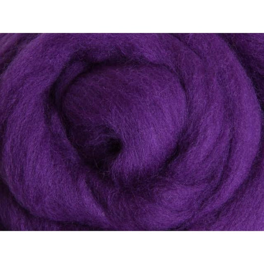 Ashford Solid Colored Corriedale Sliver - 2.2lb bag - Amethyst - Paradise Fibers