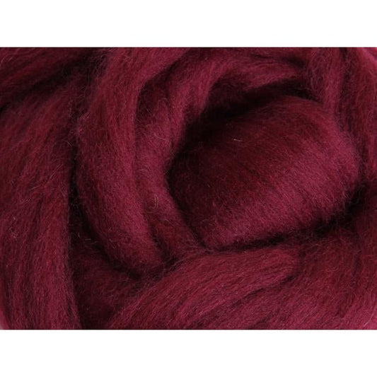 Ashford Solid Colored Corriedale Sliver - 2.2lb bag - Aubergine - Paradise Fibers