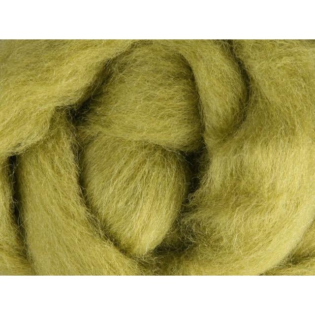Ashford Solid Colored Corriedale Sliver - 2.2lb bag - Bean Sprout - Paradise Fibers
