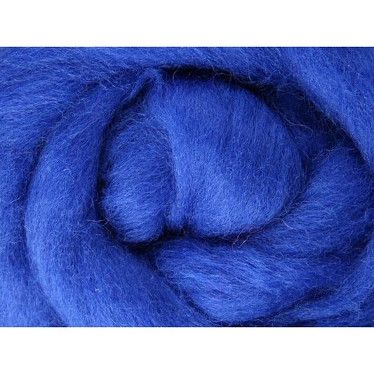 Ashford Solid Colored Corriedale Sliver - 2.2lb bag - Blue - Paradise Fibers