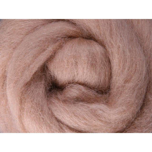 Ashford Solid Colored Corriedale Sliver - 2.2lb bag - Cookie - Paradise Fibers