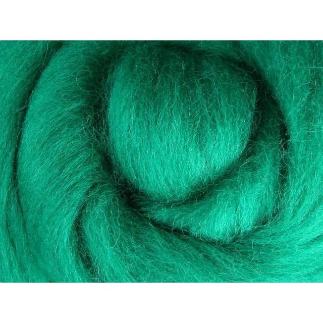 Ashford Solid Colored Corriedale Sliver - 2.2lb bag - Green - Paradise Fibers