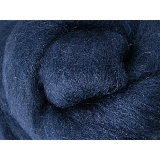 Ashford Solid Colored Corriedale Sliver - 2.2lb bag - Indigo - Paradise Fibers