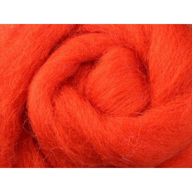 Ashford Solid Colored Corriedale Sliver - 2.2lb bag - Pumpkin Pie - Paradise Fibers