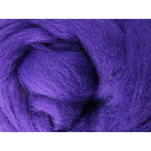 Ashford Solid Colored Corriedale Sliver - 2.2lb bag - Purple - Paradise Fibers