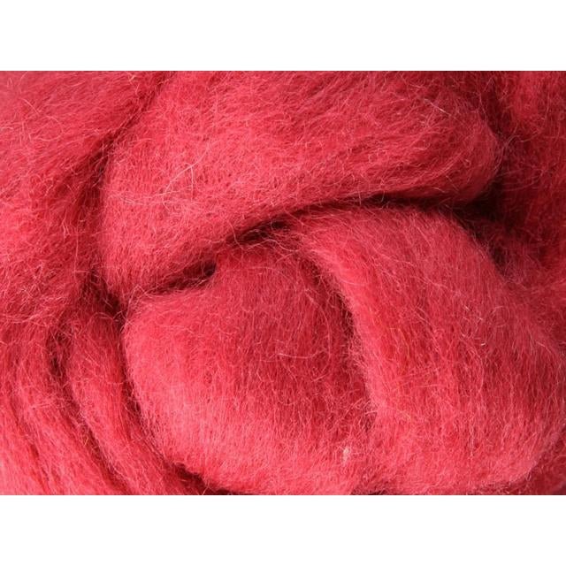 Ashford Solid Colored Corriedale Sliver - 2.2lb bag - Strawberry Shortcake - Paradise Fibers